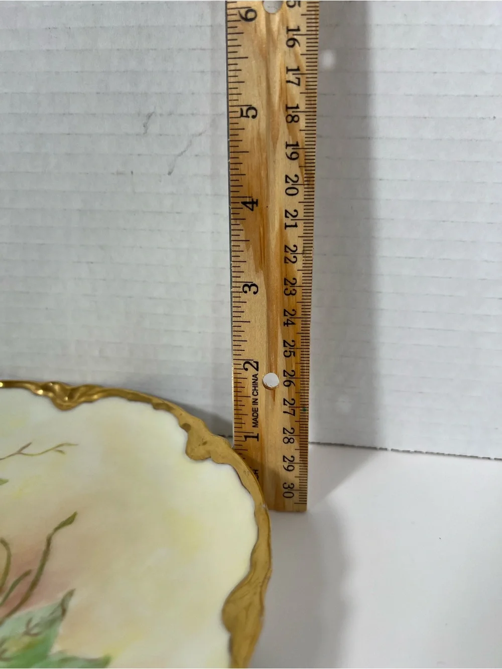 Antique Haviland Limoges France Hand Painted Floral Gold Gilt Cabinet Plate 7.5”